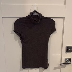 H&M Dark Brown Short Sleeve Top
